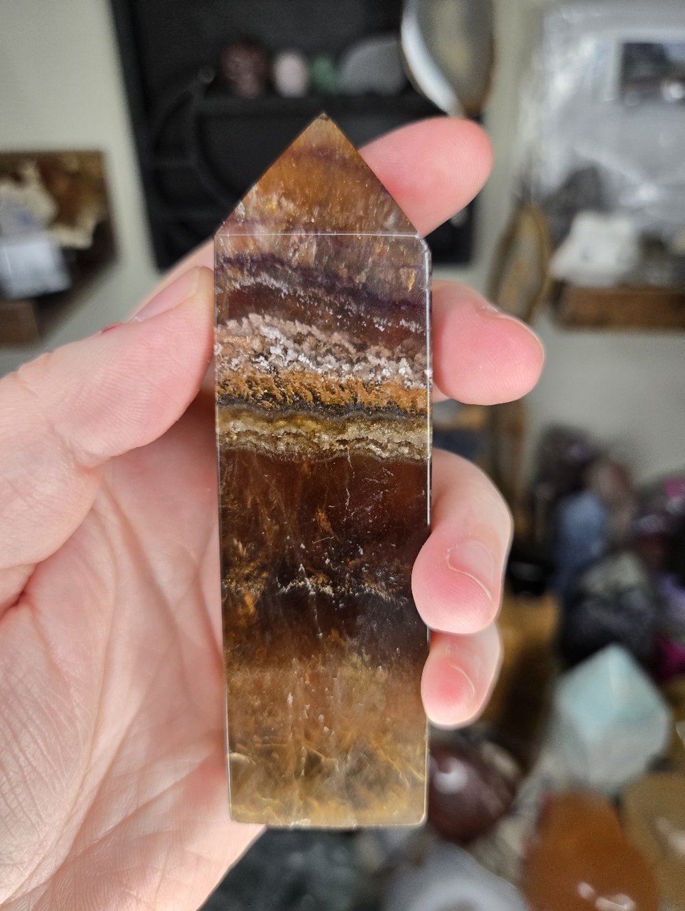 Garden Fluorite Crystal Point Tower
